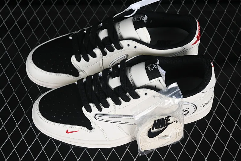 All categories Air Jordan Jordan series basketball shoes Air Jordan 1 Low High-end customized low-top sneakers Travis Scott x Fragment Design x Air Jordan 1 Low OG SP Joe 1 violent bear joint cartoon beige low-top cultural casual sneakers XS7089-526
